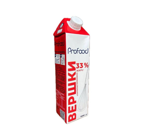 Вершки ультрапастеризовані 33% ТМ ProFood 1 л